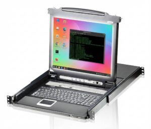 Consola KVM rack 19" LCD 19", 8 puertos VGA , USB/PS2, ATEN CL5708N