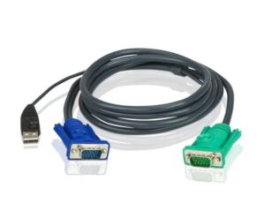 Cable para KVM 3 en 1, USB VGA, 1,8 m Aten 2L-5202U