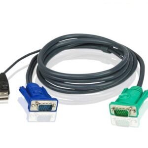Cable para KVM 3 en 1, USB VGA, 1,8 m Aten 2L-5202U
