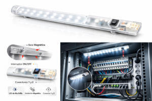 Luz magnética para rack 19"