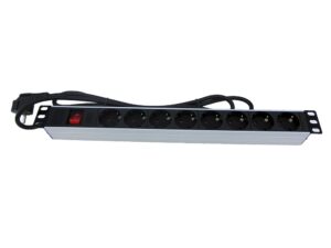 Regleta rack 19" 16A 8x tomas schuko con interruptor
