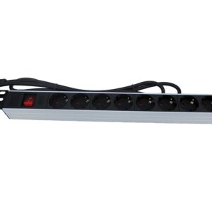Regleta rack 19" 16A 8x tomas schuko con interruptor