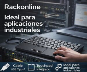 Teclado USB Touchpad para rack