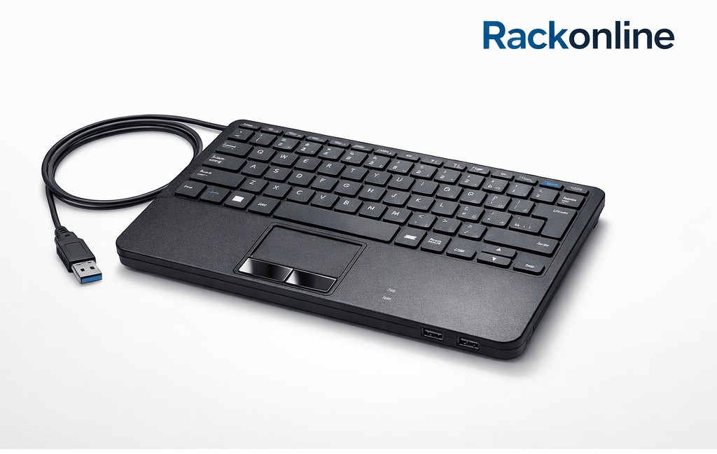 Teclado USB Touchpad para rack