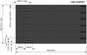 Tapa carátula ciega rack 19" 1U plástico kit 6 Und