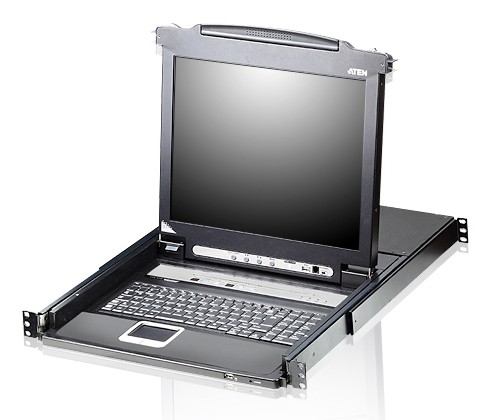 Consola KVM rack 19" LCD 17", 8 puertos VGA , USB/PS2, ATEN CL5708M
