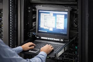 Consola KVM rack 19" LCD 17", 8 puertos VGA , USB/PS2, ATEN CL5708M