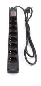 Regleta rack 19" 16A 8x schuko con interruptor Lapara Networking