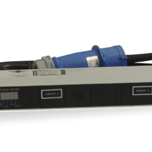 Regleta rack 19" 8x schuko 32A con amperimetro