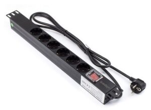 Regleta rack 19" 16A 6x schuko con interruptor Lapara Networking