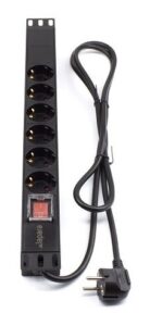 Regleta rack 19" 16A 6x schuko con interruptor Lapara Networking