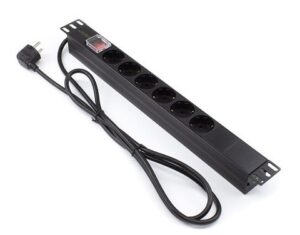 Regleta rack 19" 16A 6x schuko con interruptor Lapara Networking