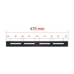 Guía fija rack 19" 470 mm