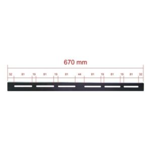 Guía fija rack 19" 670 mm