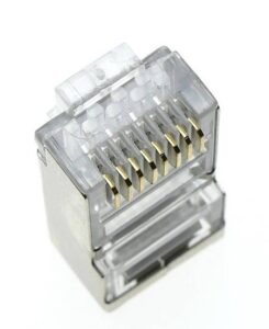 Conector macho RJ45 Cat.6 FTP con guía Lapara Networking 10 unds