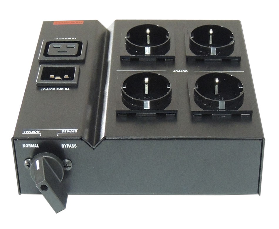 Switch bypass de mantenimiento y regleta Schuko Lapara