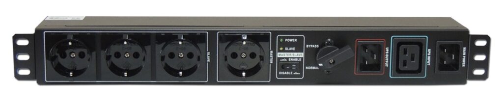 Switch bypass de mantenimiento rack 19" regleta schuko Lapara