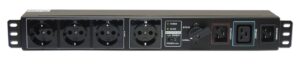 Switch bypass de mantenimiento rack 19" regleta schuko Lapara