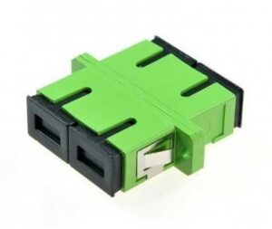 Adaptador fibra óptica monomodo dúplex APC/UPC