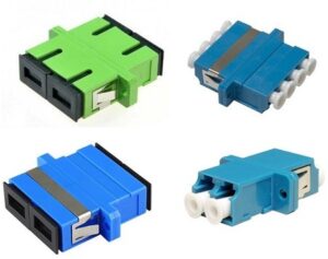 Adaptador fibra óptica monomodo dúplex APC/UPC