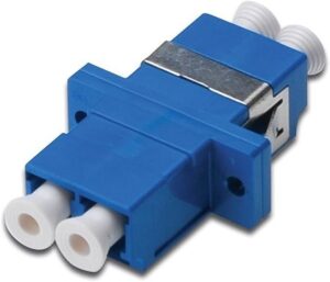 Adaptador fibra óptica monomodo dúplex APC/UPC