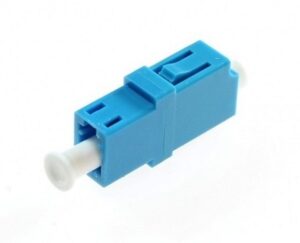 Adaptador fibra óptica monomodo simplex APC/UPC