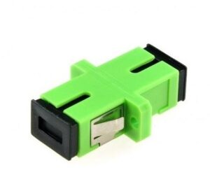 Adaptador fibra óptica monomodo simplex APC/UPC