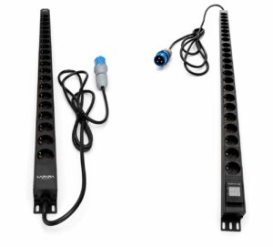 Regleta PDU vertical 24 X schukos con amperímetro digital 16A Cetac