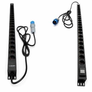Regleta PDU vertical 24 X schukos con amperímetro digital 16A Cetac