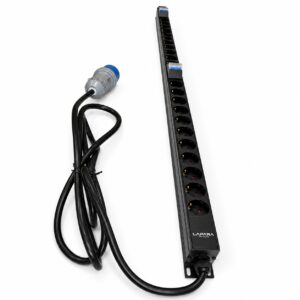 Regleta PDU vertical 24 X schukos 2 X Magnetotérmico con Amperímetro Dig.32A Cetac