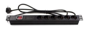 Regleta rack 19" 6x schuko con interruptor y 3 led protección Lapara Networking