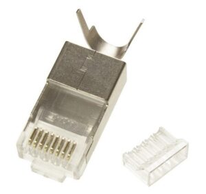 Conector macho RJ45 Cat.7 FTP con guía Lapara Networking