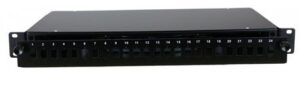 Bandeja extraíble 19" fibra óptica para 24 SC simplex/ LC dúplex (incl. 2 casetes)