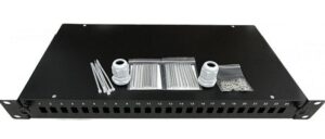Bandeja extraíble 19" fibra óptica para 24 SC simplex/ LC dúplex (incl. 2 casetes)