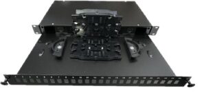 Bandeja extraíble 19" fibra óptica para 24 SC simplex/ LC dúplex (incl. 2 casetes)