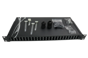 Bandeja extraíble 19" fibra óptica para 24 SC dúplex/ LC (incl. 2 casetes)