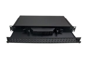 Bandeja extraíble 19" fibra óptica para 24 SC dúplex/ LC (incl. 2 casetes)