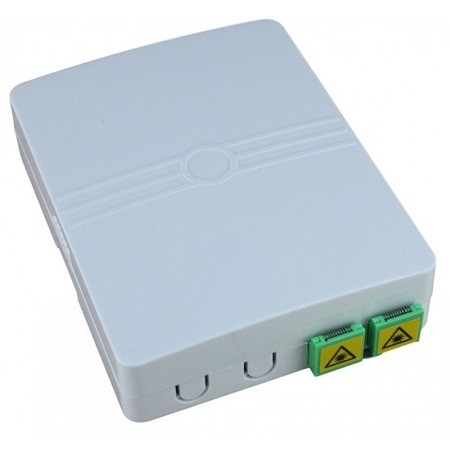 Caja de superficie de fibra óptica con 2 adaptadores SC/APC Simplex
