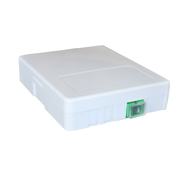 Caja de superficie de fibra óptica con 1 adaptador SC/APC Simplex