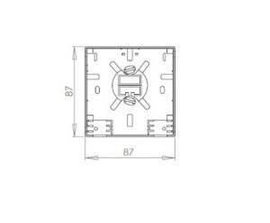 Caja de superficie de fibra óptica con 2 adaptadores SC/APC SM FTTH