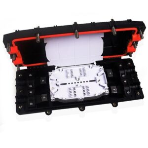 Caja empalme fibra óptica IP-68 vertical para 24/48 fusiones