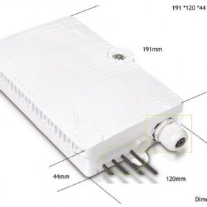 Caja exterior de fibra óptica IP-65 para 4 adaptadores SC simplex/ LC dúplex