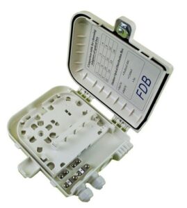 Caja exterior de fibra óptica IP-65 para 8 adaptadores SC simplex/ LC dúplex