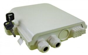 Caja exterior de fibra óptica IP-65 para 8 adaptadores SC simplex/ LC dúplex