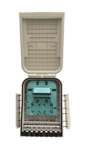 Caja empalme de fibra óptica IP-68 vertical para 16 fusiones