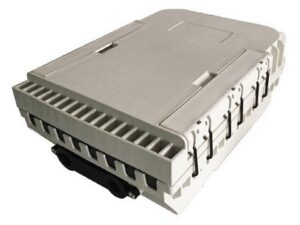 Caja empalme de fibra óptica IP-68 vertical para 16 fusiones