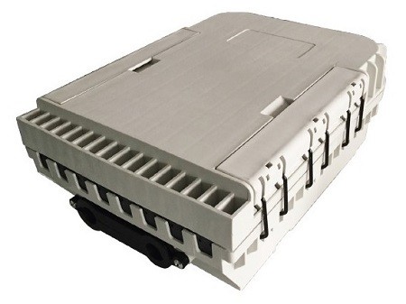 Caja empalme de fibra óptica IP-68 vertical para 16 fusiones