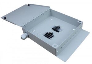 Caja mural metálica fibra óptica para 8 ST simplex