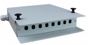 Caja mural metálica fibra óptica para 8 ST simplex