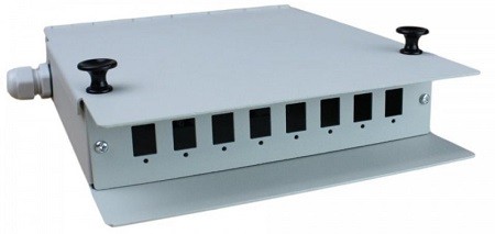 Caja mural metálica fibra óptica para 8 SC simplex / LC dúplex
